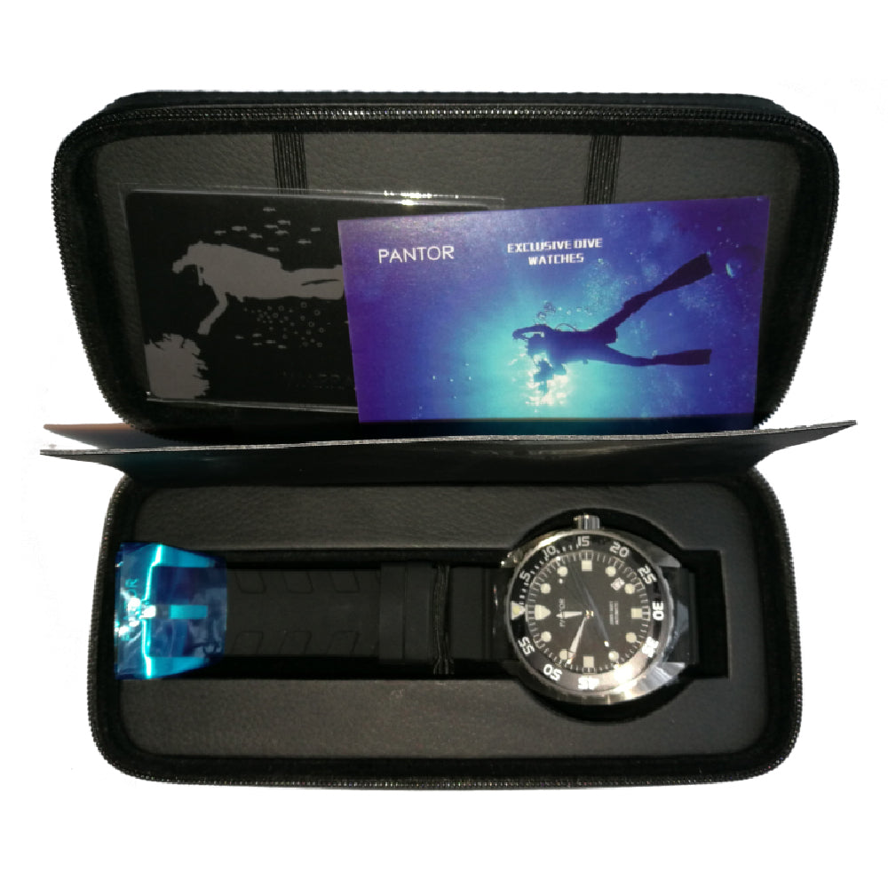 Pantor Nautilus Automatic Divers Watch Black 200M