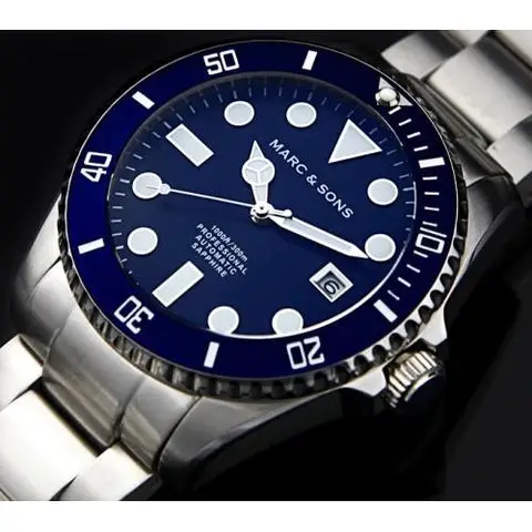 MARC & SONS Professional automatic Diver watch MSD-025 - Watchfinder General - UK suppliers of Russian Vostok Parnis Watches MWC G10
 - 2