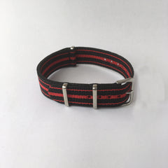 Black & Red 3 Stripes Nato Strap