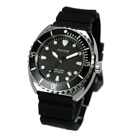 Pantor Sea Turtle Automatic Divers Watch Black 500M