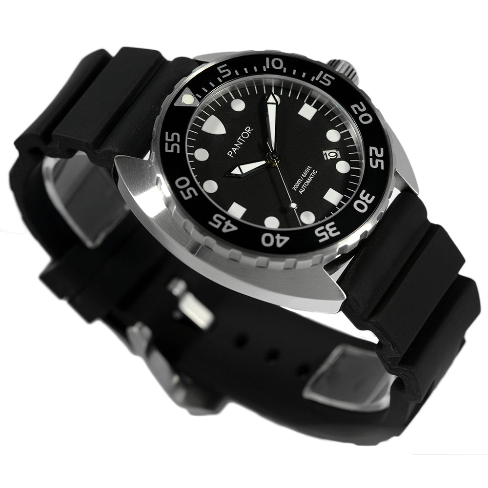 Pantor Nautilus Automatic Divers Watch Black 200M