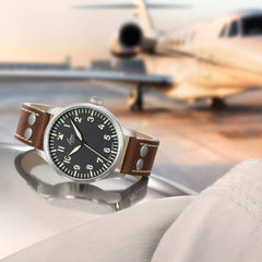 Laco Augsburg 39 Automatic Pilots Watch - Type A Dial