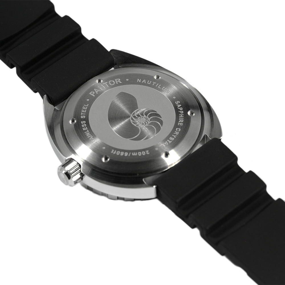 Pantor Nautilus Automatic Divers Watch Black 200M
