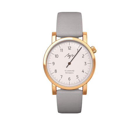 Luch Handwinding One-Handed Watch, Gold Plated - 015236757