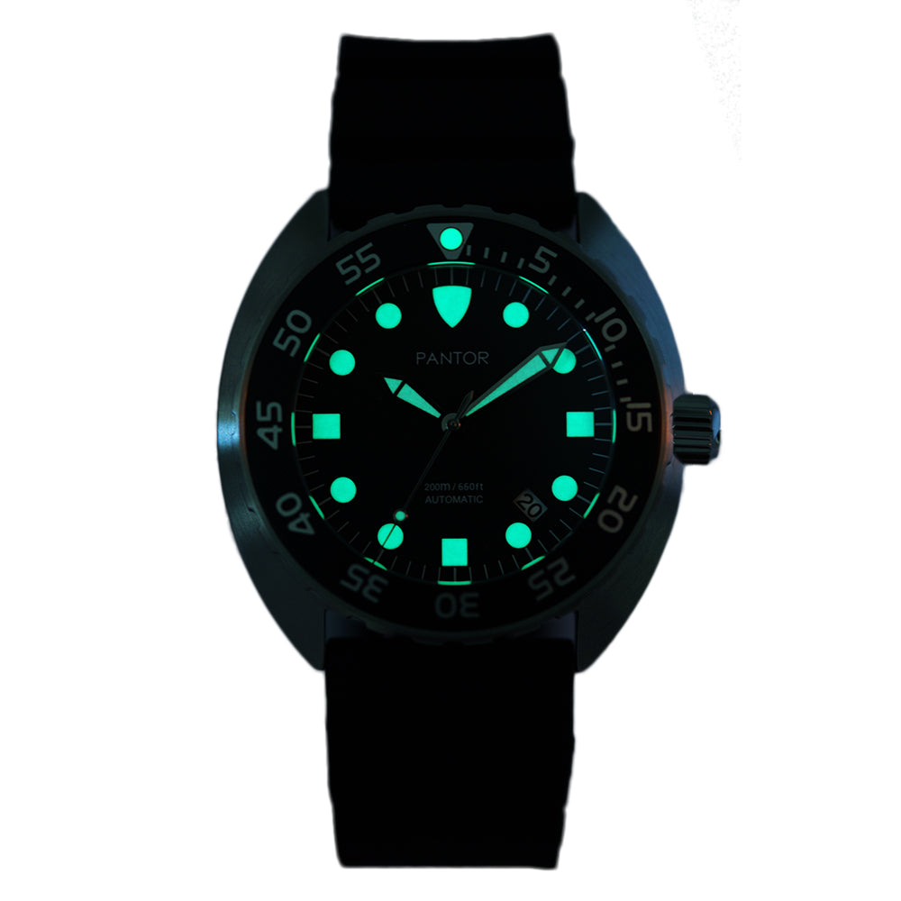 Pantor Nautilus Automatic Divers Watch Black 200M