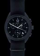 MWC Mechanical/Quartz Hybrid NATO Pattern Military Pilots Chronograph