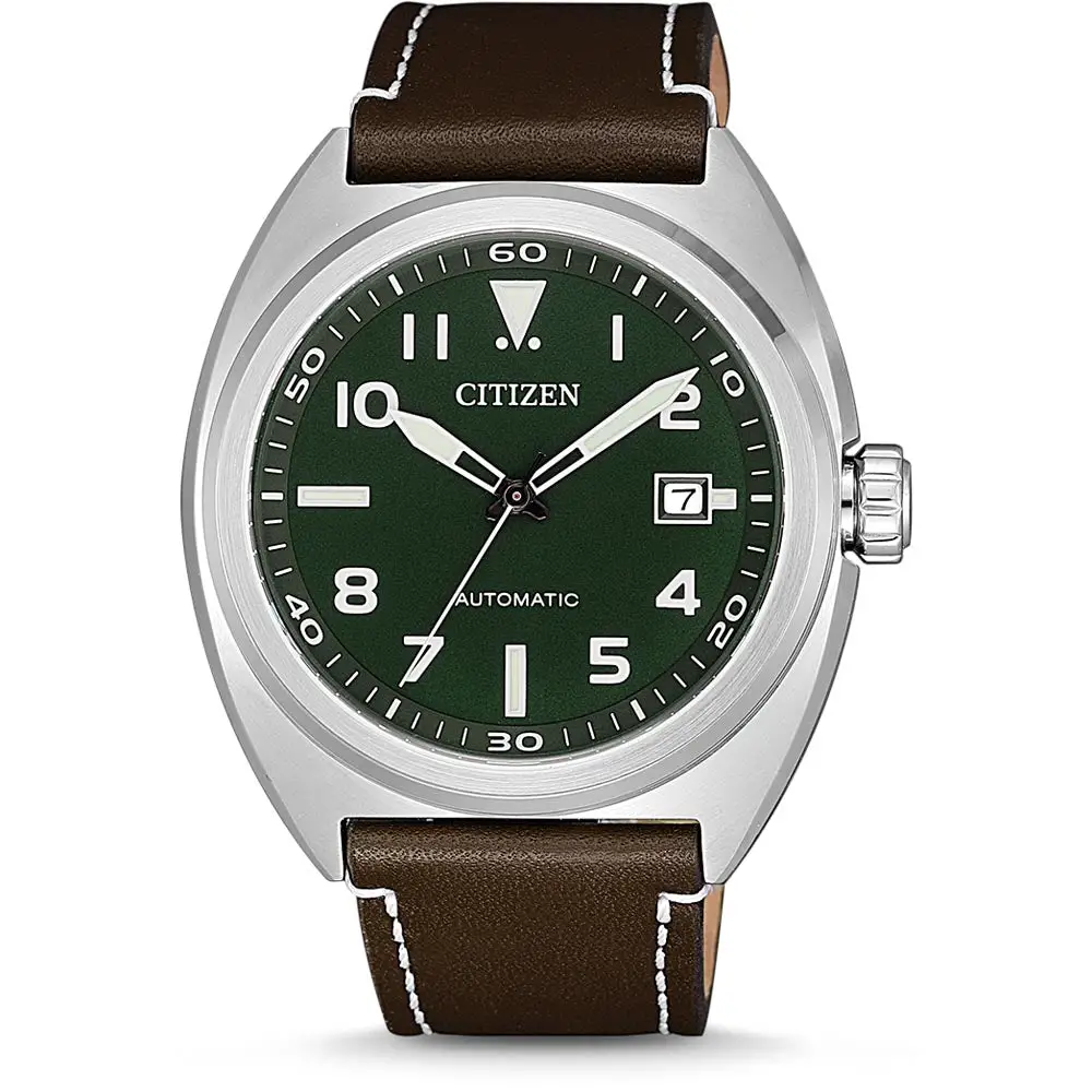 Citizen Automatic Watch with Leather Strap - NJ0100-38X