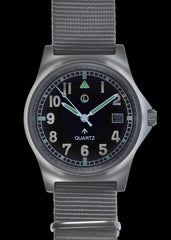 MWC G10 LM Stainless Steel Military Watch on a Grey NATO Strap (Sterile Dial)