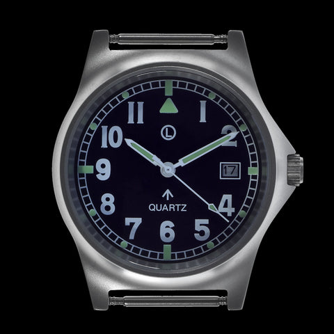 MWC G10 LM Stainless Steel Military Watch on a Grey NATO Strap (Sterile Dial)