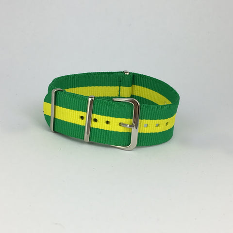 Yellow & Green Brazil Nato Strap