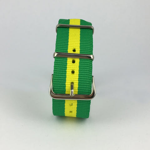 Yellow & Green Brazil Nato Strap