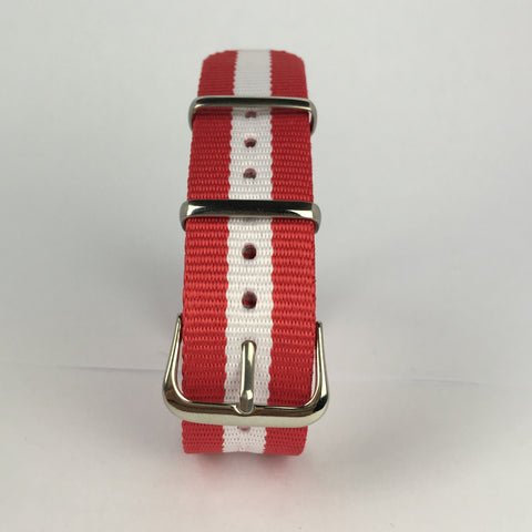 Red & White Switzerland Nato Strap