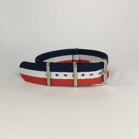 Red, White & Blue France Nato Strap