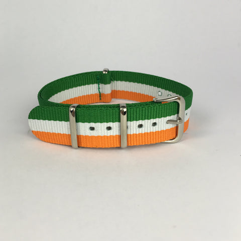 Orange, White & Green Ireland Nato Strap