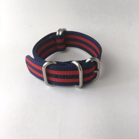 Red & Blue Heavy Duty Zulu 5 Ring Strap