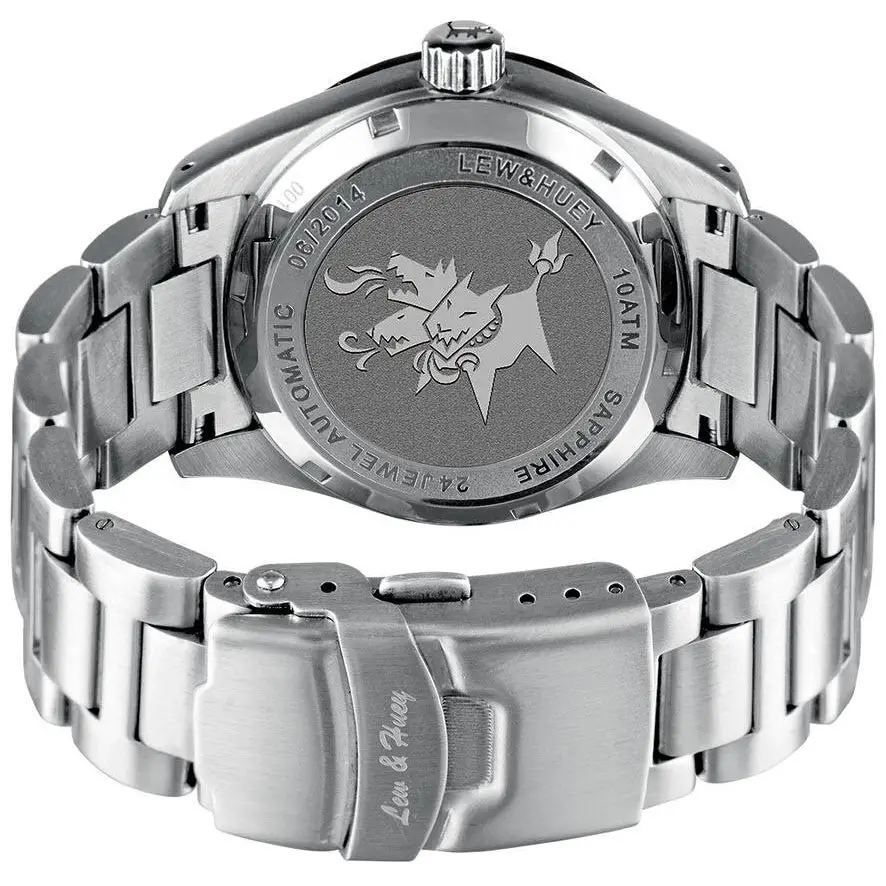Lew and Huey Cerberus Automatic Watch (White & Blue) - Watchfinder General - UK suppliers of Russian Vostok Parnis Watches MWC G10
- 3