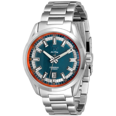 Lew and Huey Cerberus Automatic Watch (Blue & Orange)