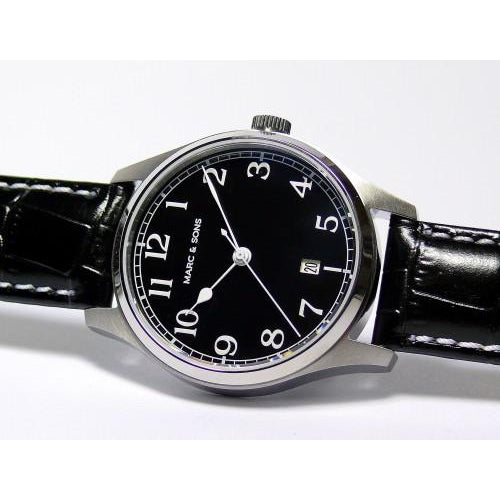 MARC & SONS Marine Automatic Watch Date (Black Dial) MSM-002 - Watchfinder General - UK suppliers of Russian Vostok Parnis Watches MWC G10
- 3