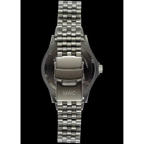 MWC G10 300m 1000ft Water resistant 12/24 Hour Steel Military Watch with Sapphire Crystal on Bracelet