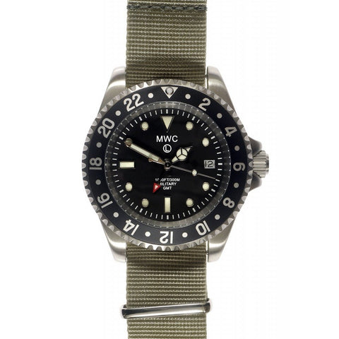 MWC GMT Dual Timezone Military Watch - Watchfinder General - UK suppliers of Russian Vostok Parnis Watches MWC G10
 - 1