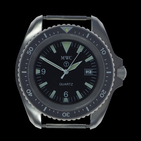 MWC 1999-2001 Pattern Stainless Steel Quartz Military Divers Watch on Grey NATO Strap / Brand New & Unissued