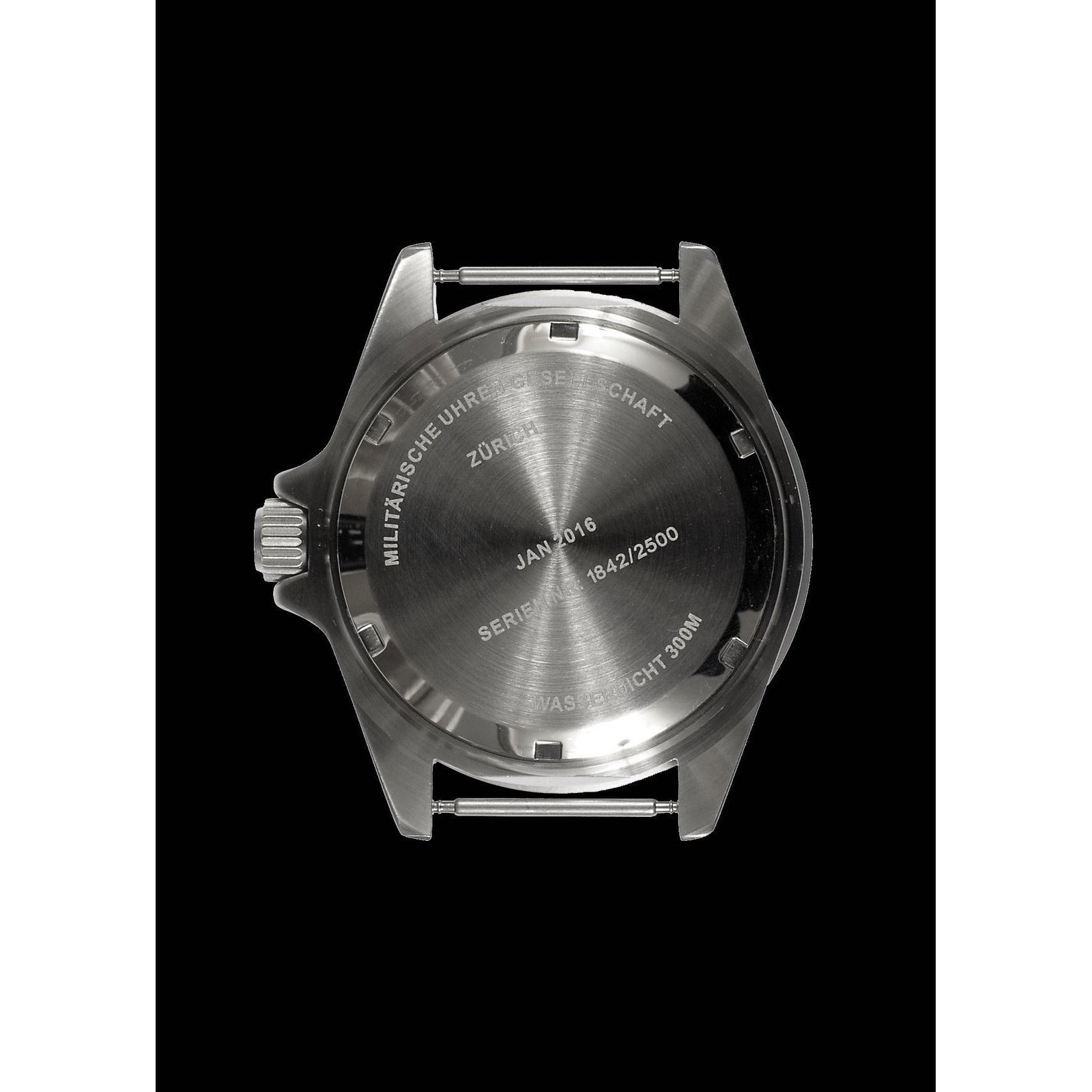 MWC 24 Jewel 300m Automatic Military Divers Watch with Sapphire Crystal and Ceramic Bezel on a Steel Bracelet