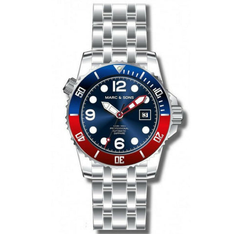 MARC & SONS 300M Professional automatic Diver watch MSD-035