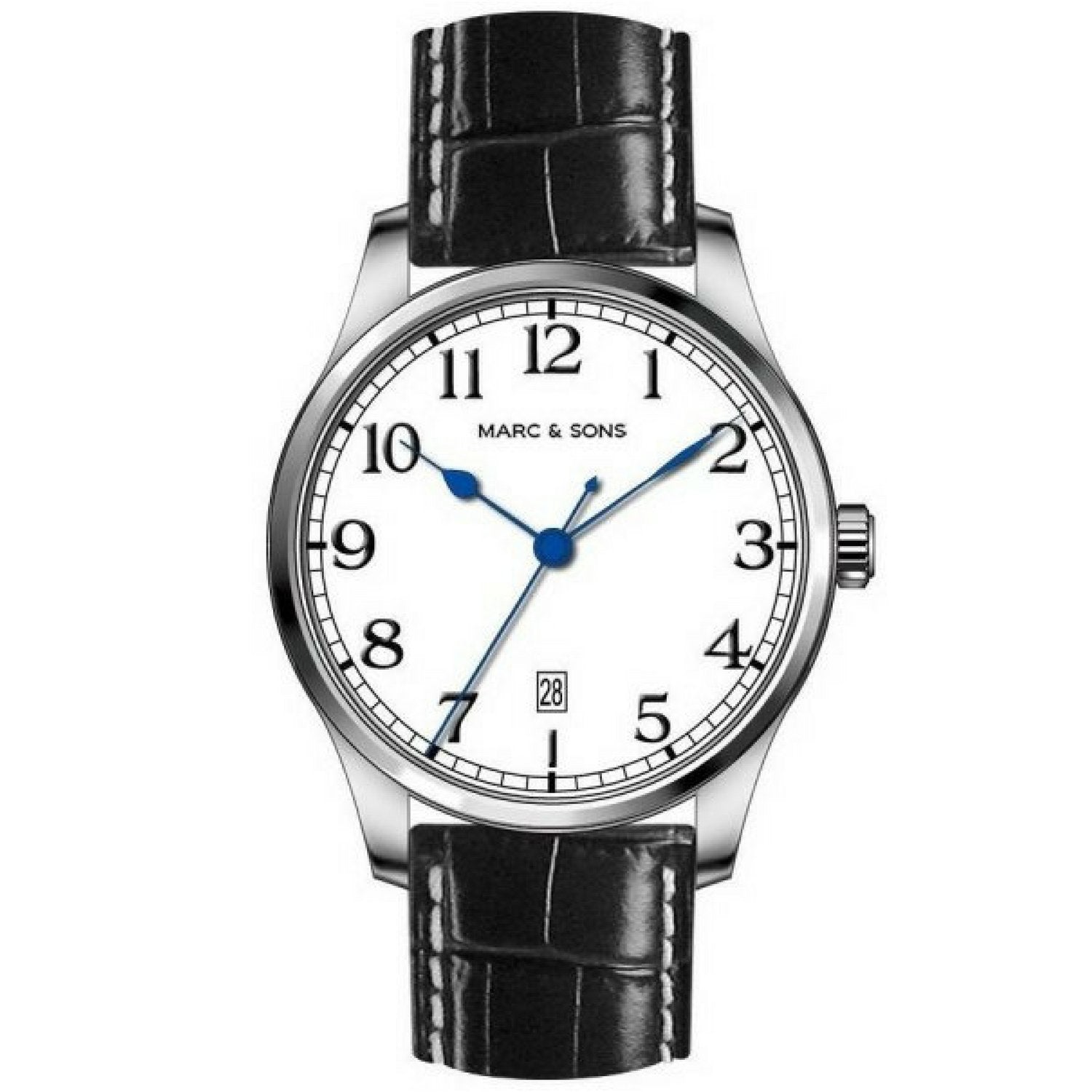 MARC & SONS Marine Automatic Watch Date (White Dial) MSM-006