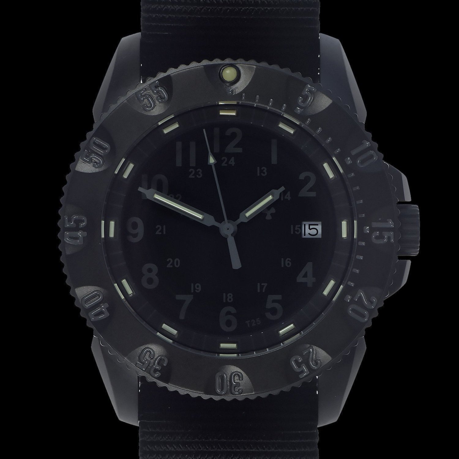 MWC P656 Tactical Series Watch with Subdued Dial, GTLS Tritium Quartz (Date Version)