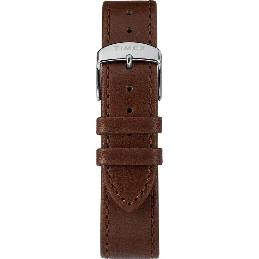 Timex Marlin Automatic Watch with Brown Leather Strap Silver - TW2T22700U