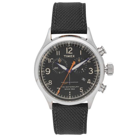 Timex Waterbury Traditional Chronograph Quartz Watch with Leather Strap - TW2R38200