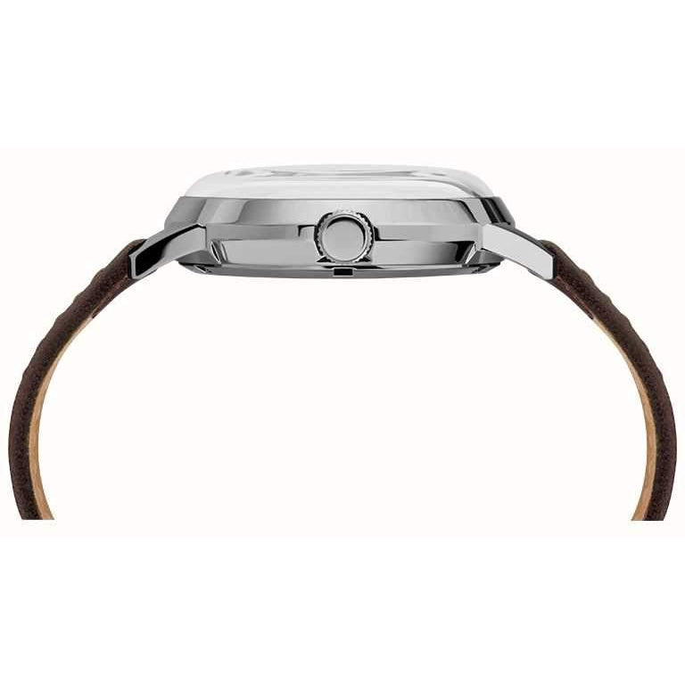 Timex Marlin Automatic Watch with Brown Leather Strap Black - TW2T230007U