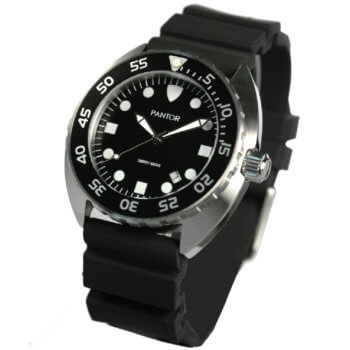 Pantor Nautilus Quartz Divers Watch Black 200M