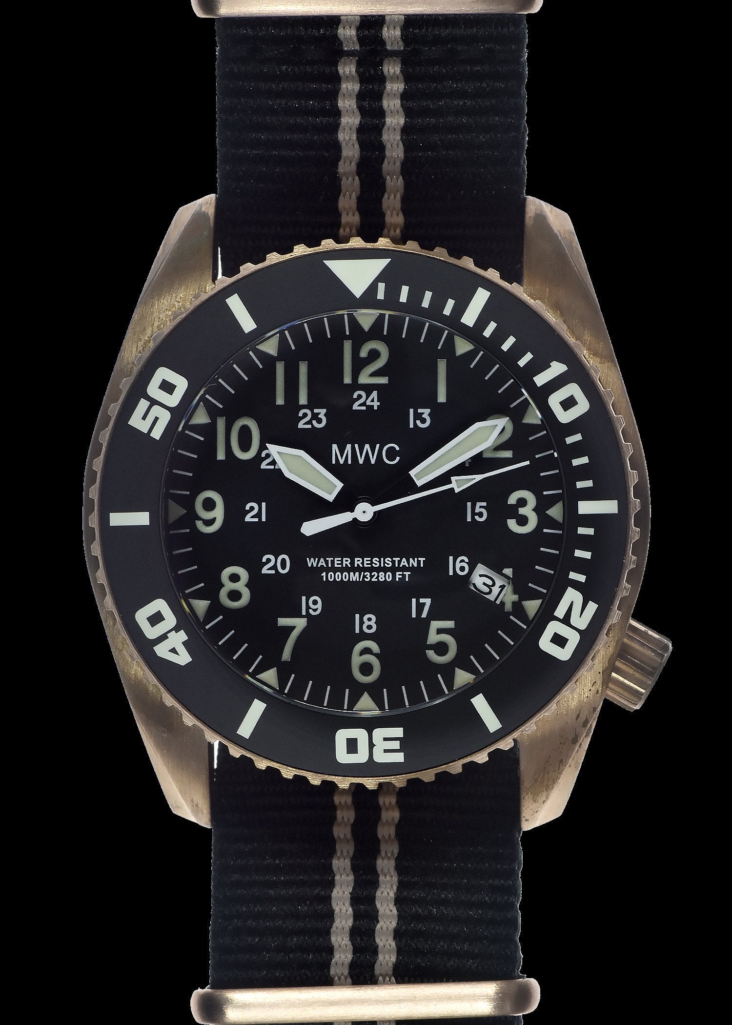 Limited Edition Bronze MWC "Depthmaster" 1000m Automatic Divers Watch 24hr