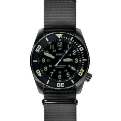 MWC Depthmaster 1000m Quartz Divers Watch in Stainless Steel with Helium Valve 12/24