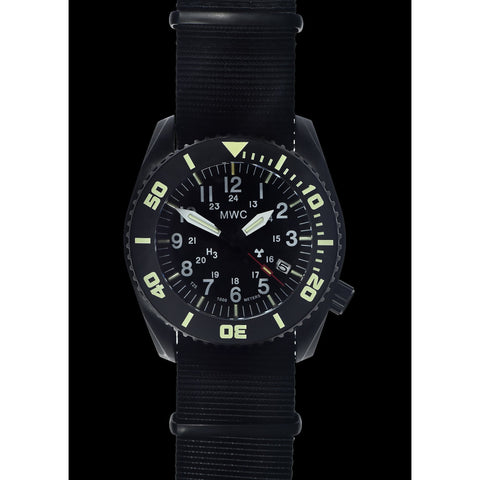 MWC "Depthmaster" 100atm / 3,280ft / 1000m Water Resistant Military Divers Watch in PVD Stainless Steel Case with GTLS and Helium Valve (Automatic)