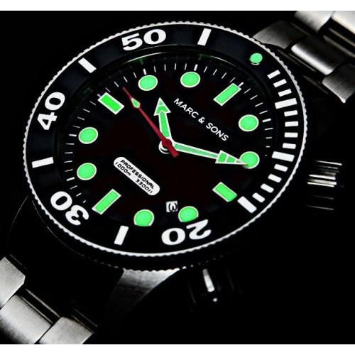 MARC & SONS 1000M Professional automatic Diver watch MSD-020 - Watchfinder General - UK suppliers of Russian Vostok Parnis Watches MWC G10
 - 3