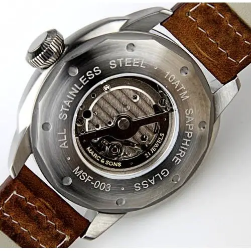MARC & SONS Automatic Pilot Watch  MSF-003 - Watchfinder General - UK suppliers of Russian Vostok Parnis Watches MWC G10
 - 3