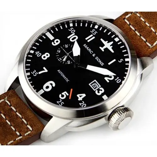 MARC & SONS Automatic Pilot Watch  MSF-003 - Watchfinder General - UK suppliers of Russian Vostok Parnis Watches MWC G10
 - 2
