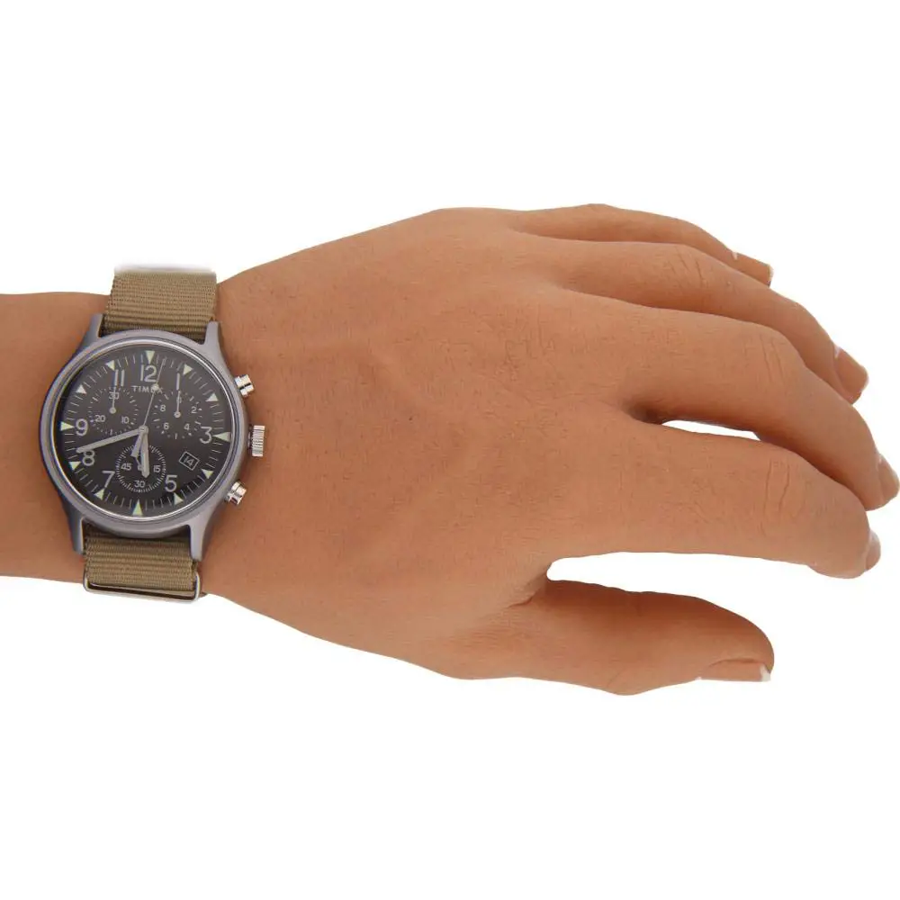 Timex MKI Aluminium Chronograph Watch with Nylon Strap - TW2T10700