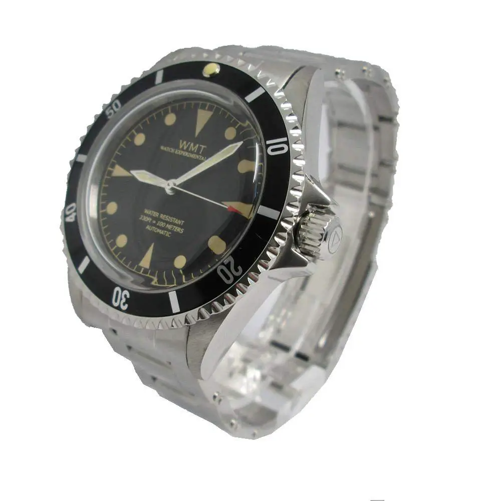 Walter Mitt Royal Marine Automatic Diver Watch Black with Bracelet - BL-BLB-R