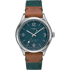 Timex Waterbury Blue Watch with Leather Strap - TW2P95700
