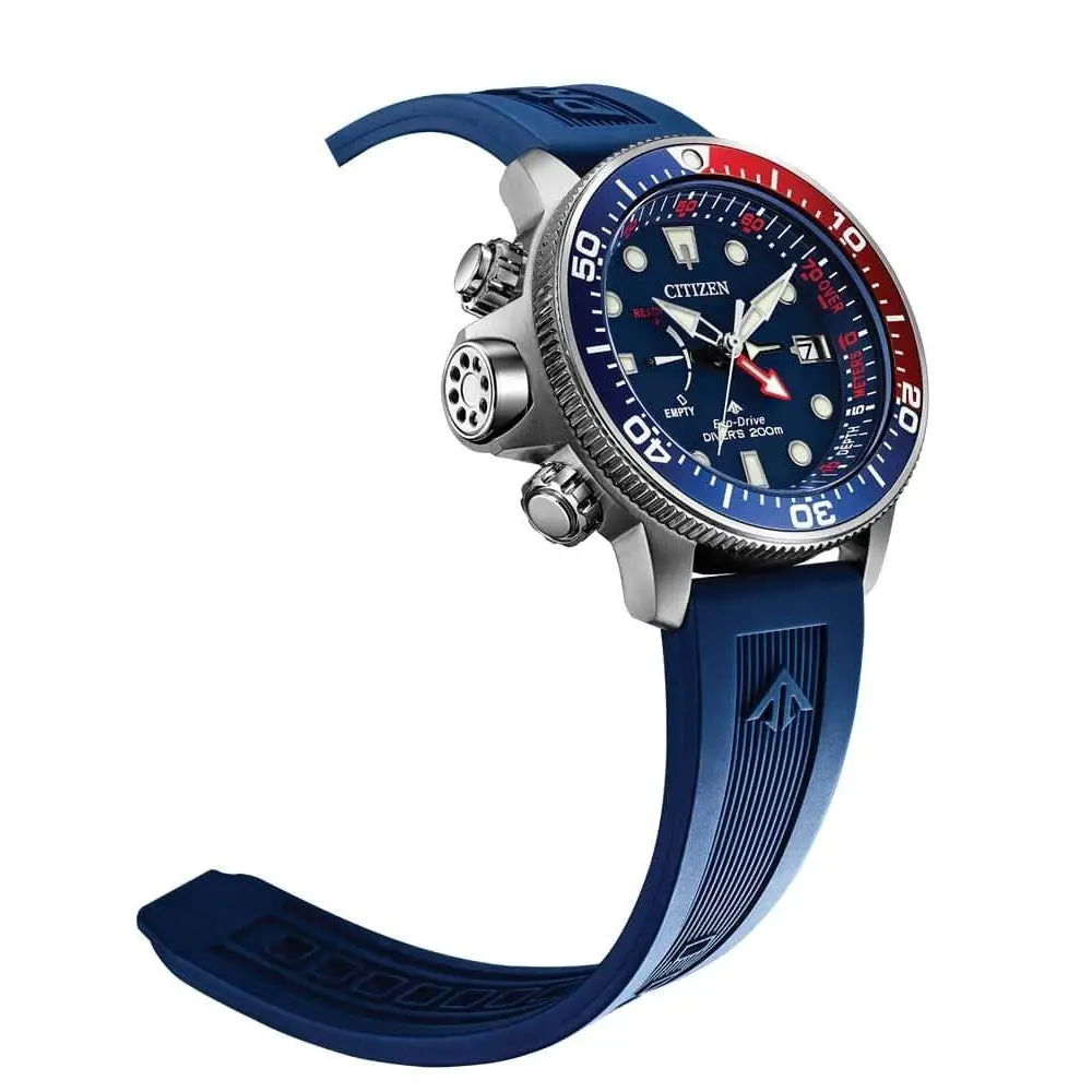 Citizen Promaster Aqualand Diver Watch with Blue Rubber Strap - BN2038-01L
