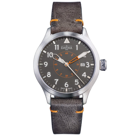 Davosa Neoteric Pilots Watch with Brown Leather Strap - 16156596