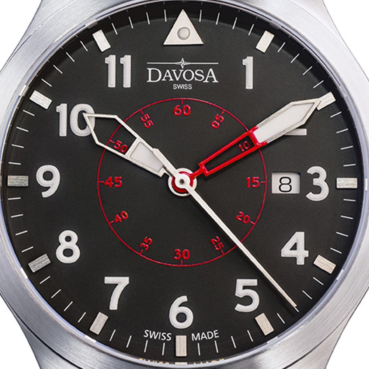 Davosa Neoteric Pilots Watch with Brown Leather Strap - 16156556