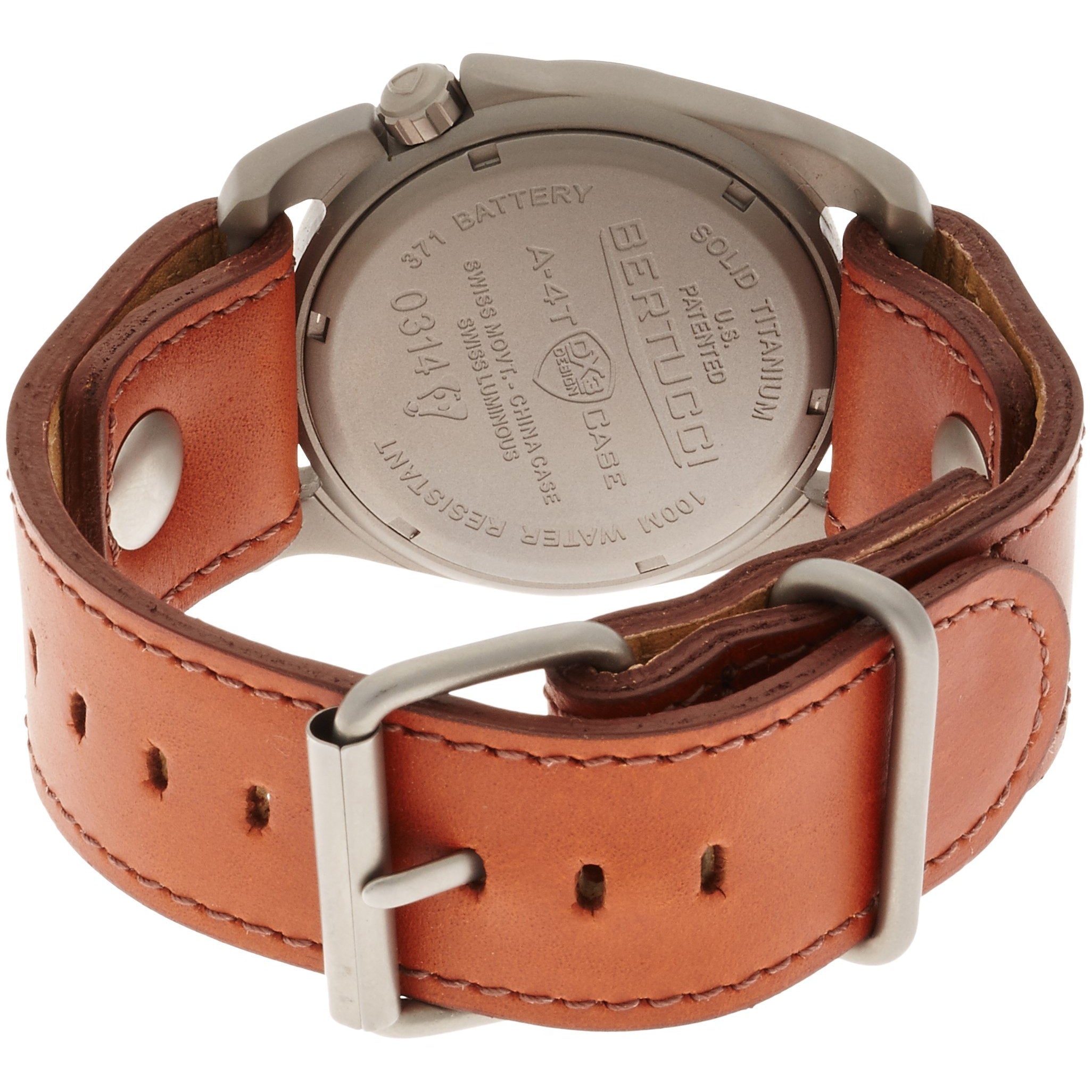 Bertucci A-4T Aero Vintage Titanium Watch (Vintage Tan Leather) 13401