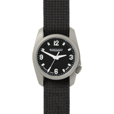Bertucci 10300 A-1T Titanuim Field Watch (Black Strap)