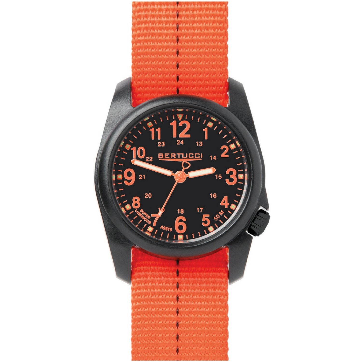 Bertucci DX3 Plus Field Resin Watch (Dash-Striped Orange Nylon Strap) 11042