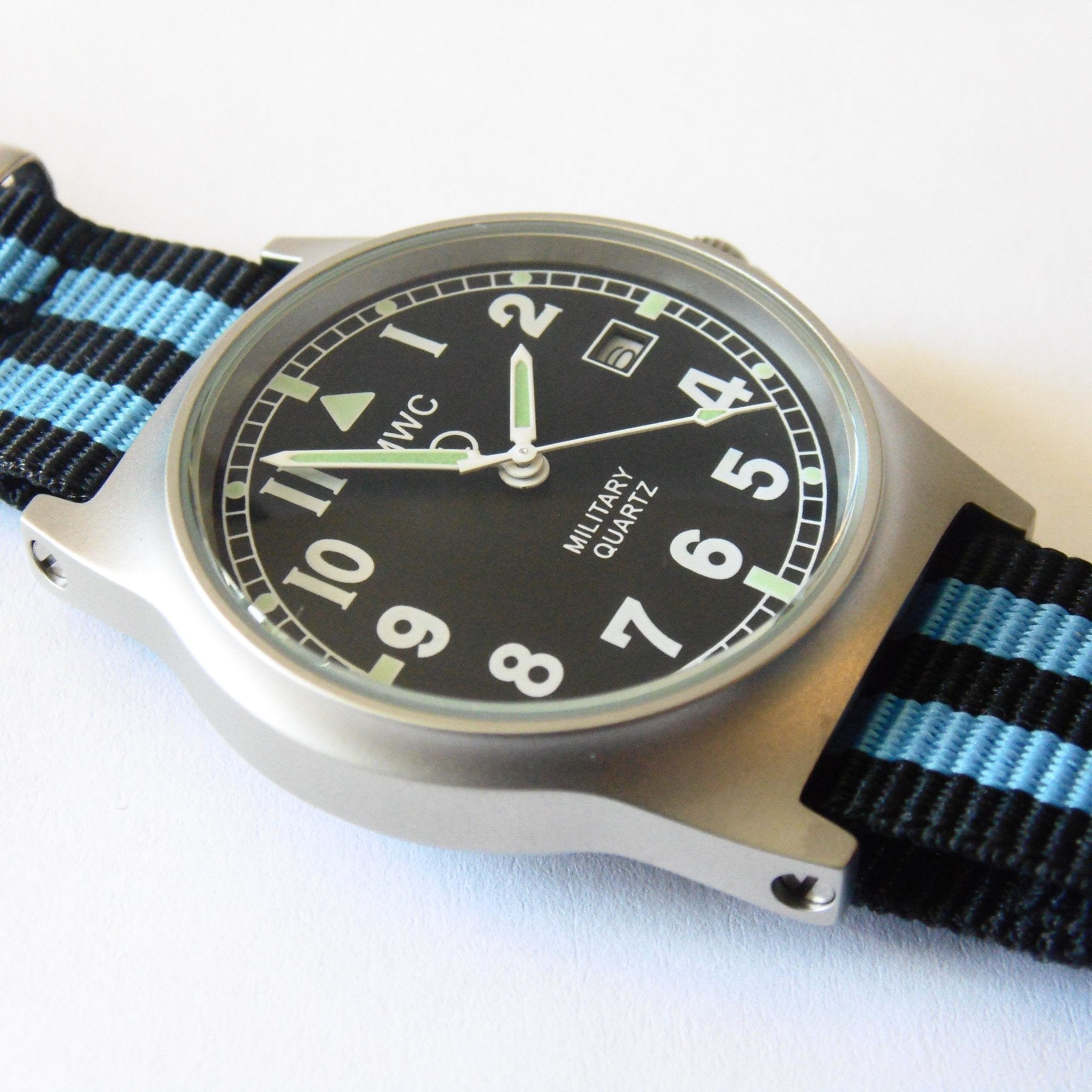 MWC G10 LM Military Watch (Black and Blue Nato Strap) - Watchfinder General - UK suppliers of Russian Vostok Parnis Watches MWC G10
 - 2