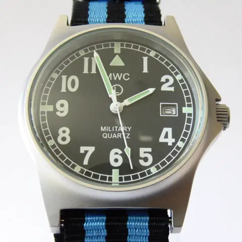 MWC G10 LM Military Watch (Black and Blue Nato Strap) - Watchfinder General - UK suppliers of Russian Vostok Parnis Watches MWC G10
 - 1